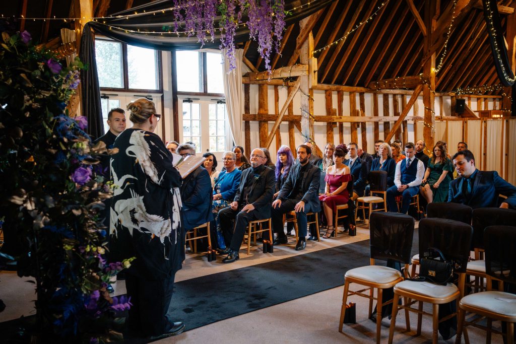 Wedding Ceremony at Clock Barn