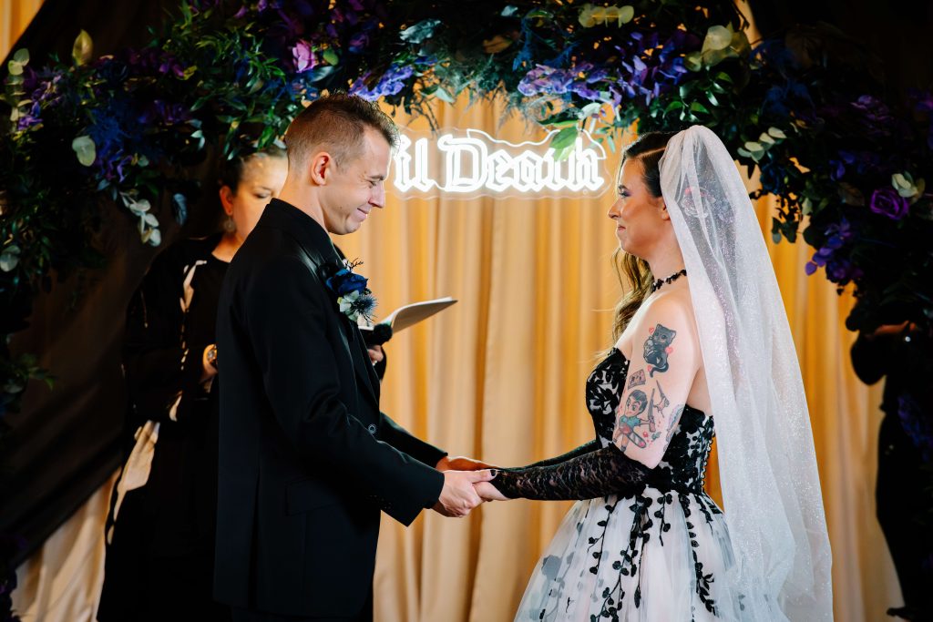 Couple at wedding ceremony