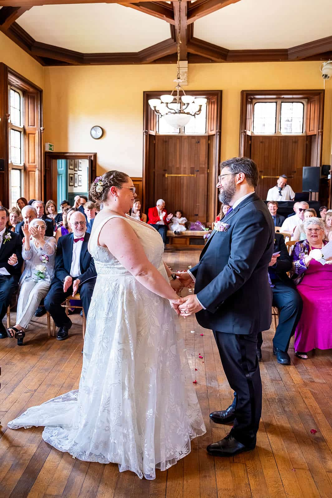 Wedding ceremony for a couple having a destination wedding