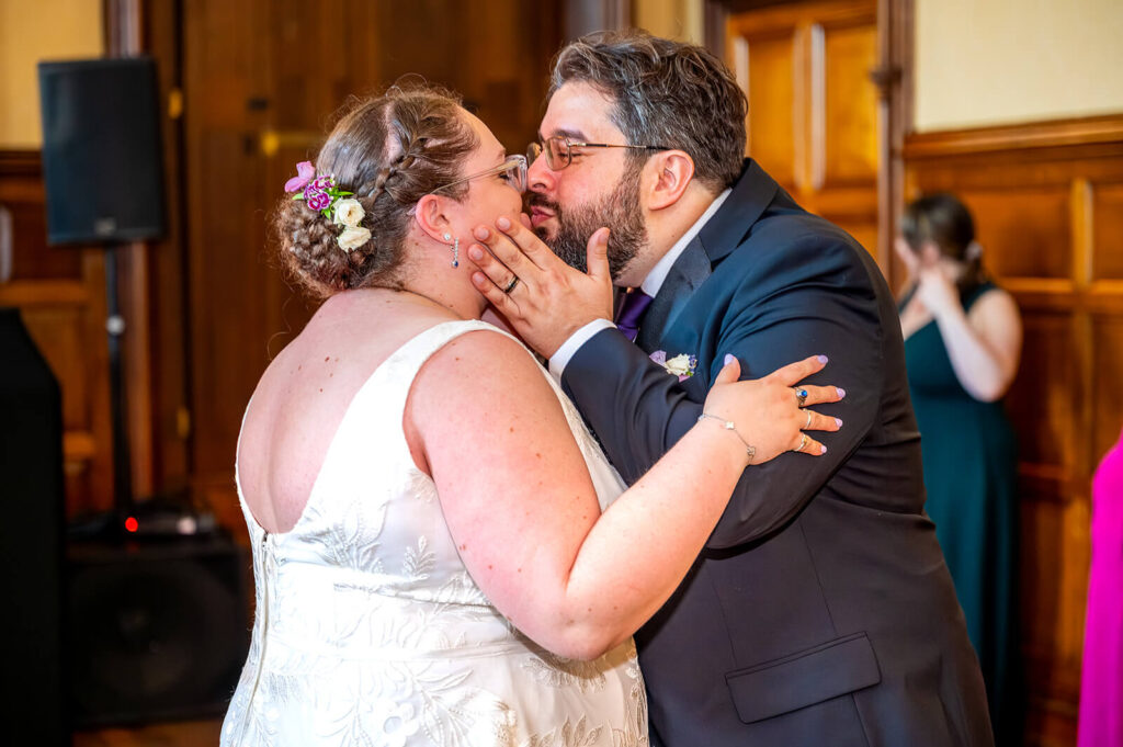 Miranda the Celebrant | Hampshire Ceremonies Couple sharing a romantic kiss.