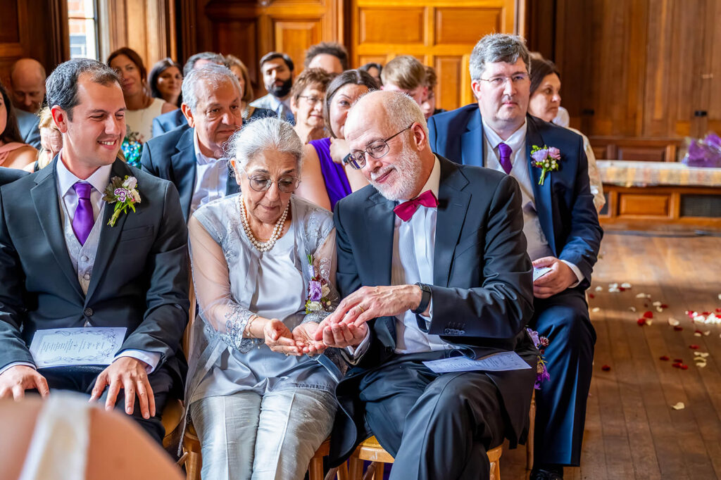 Miranda the Celebrant | Hampshire Ceremonies Wedding guests sharing a heartfelt moment.