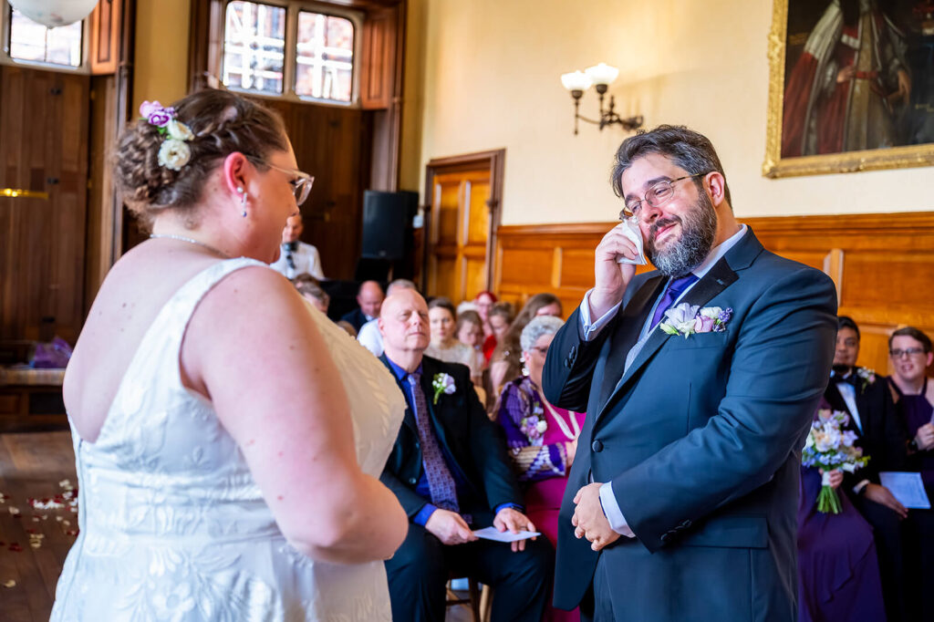 Miranda the Celebrant | Hampshire Ceremonies Emotional wedding ceremony moment captured.