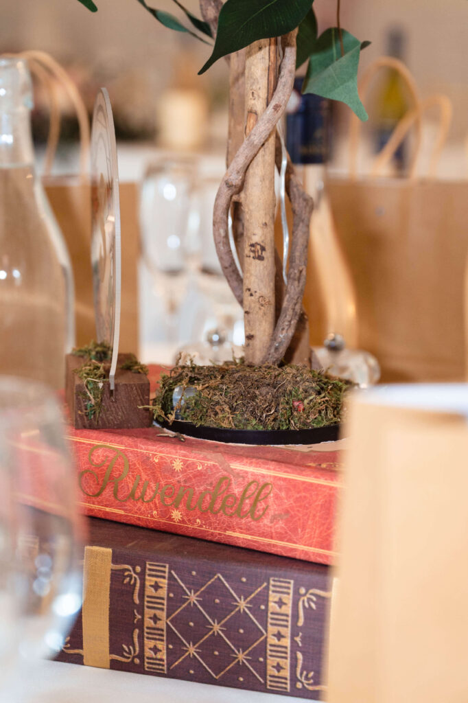Miranda the Celebrant | Hampshire Ceremonies Decorative table centrepiece with books