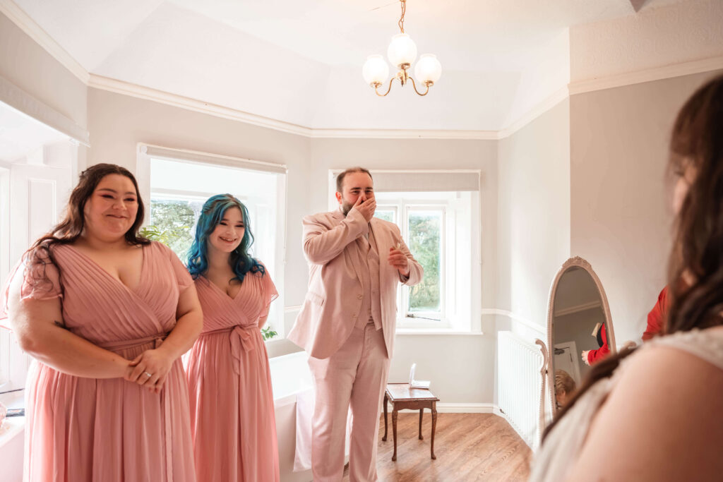 Miranda the Celebrant | Hampshire Ceremonies Emotional moment before a wedding.